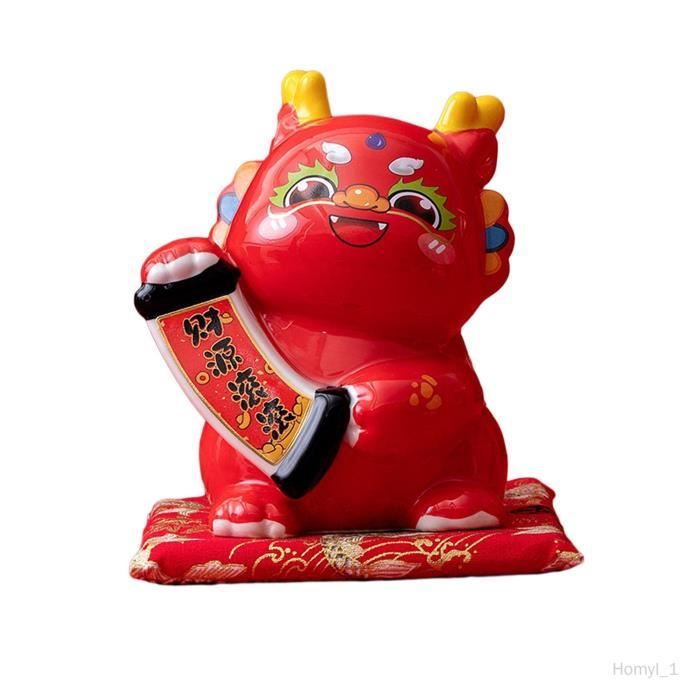 Tirelire en porcelaine avec figurines de Dragon de l'année chinoise,  tirelire exquise et délicate pour anniversaires