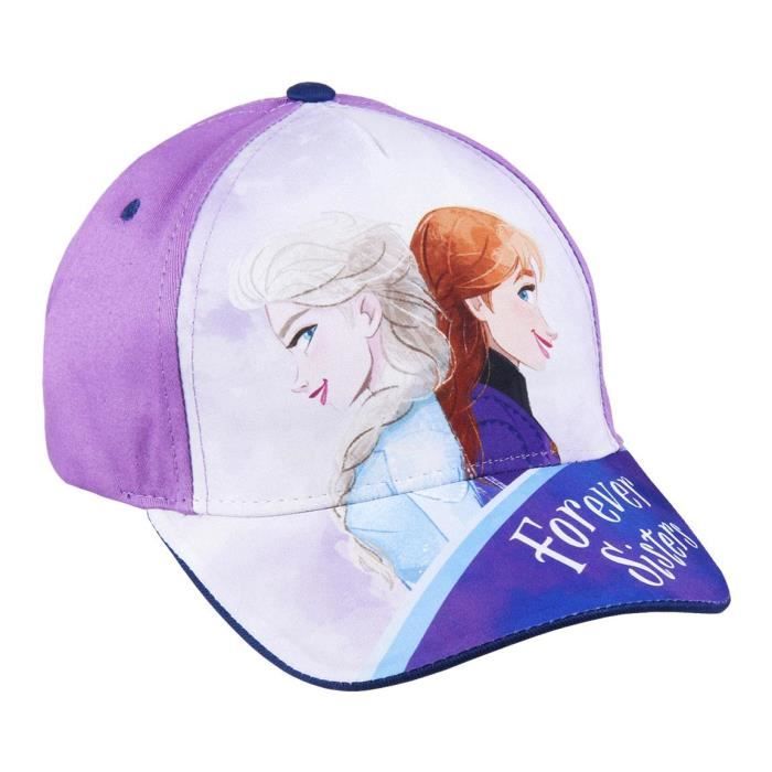 Casquette Enfant Reine Des Neiges GeRRiT - 2 Pièces Réglables - Protection UV - Imprimé Elsa Et Anna