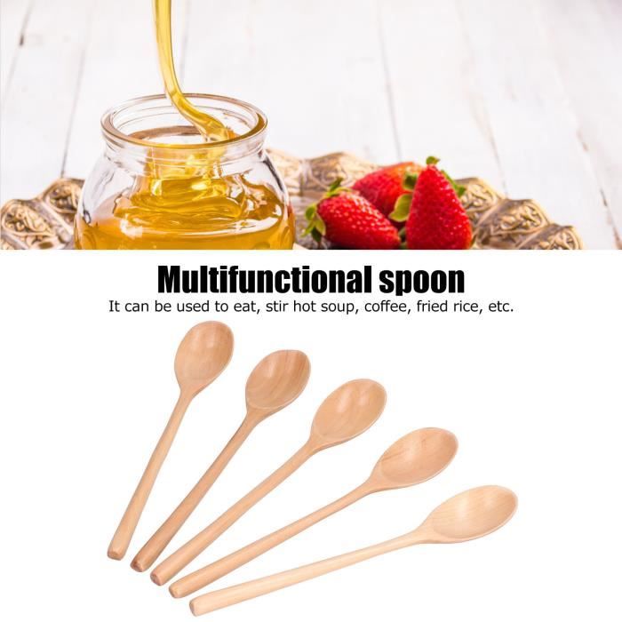 Set De 7 Ustensiles De Cuisine En Bambou - Cuillères, Spatules Antiadhésives - Sans BPA