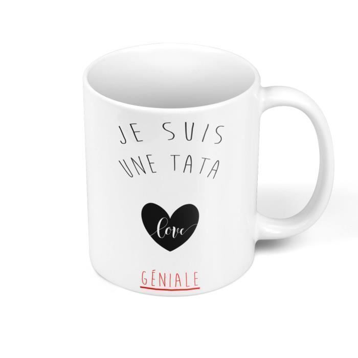 Mug Ceramique Je Suis Une Tata Geniale Love Coeur Amour Tante Cdiscount Puericulture Eveil Bebe