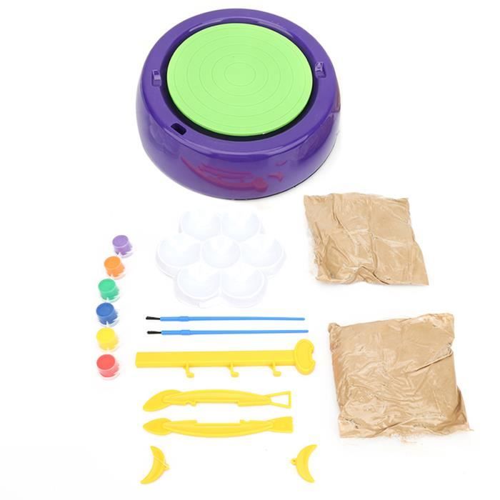 Roue De Poterie Pour Enfants Mini Kit Avec Argile Outils Et Tablier - Vitesse Réglable Dès 6 Ans