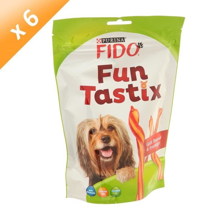 FIDO FunTastix goût Bacon et Fromage - 150 g (X6) - Pour chien
