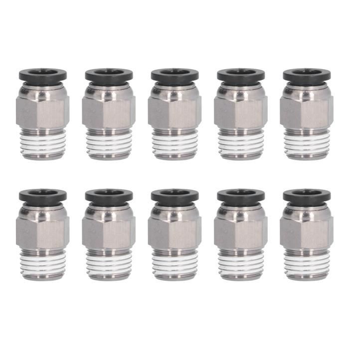 Lot 40 Raccords Pneumatiques Rapides - 6mm Et 8mm - Droits, En T, En Y, Réducteurs - Pour Air Comprimé, Automatisation