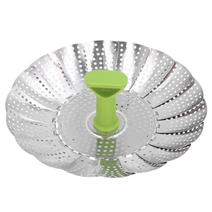 Panier Vapeur Pliable Inox 14-23cm - Cuiseur Vapeur Pour Casserole - Multifonction - Lavable Lave-Vaisselle