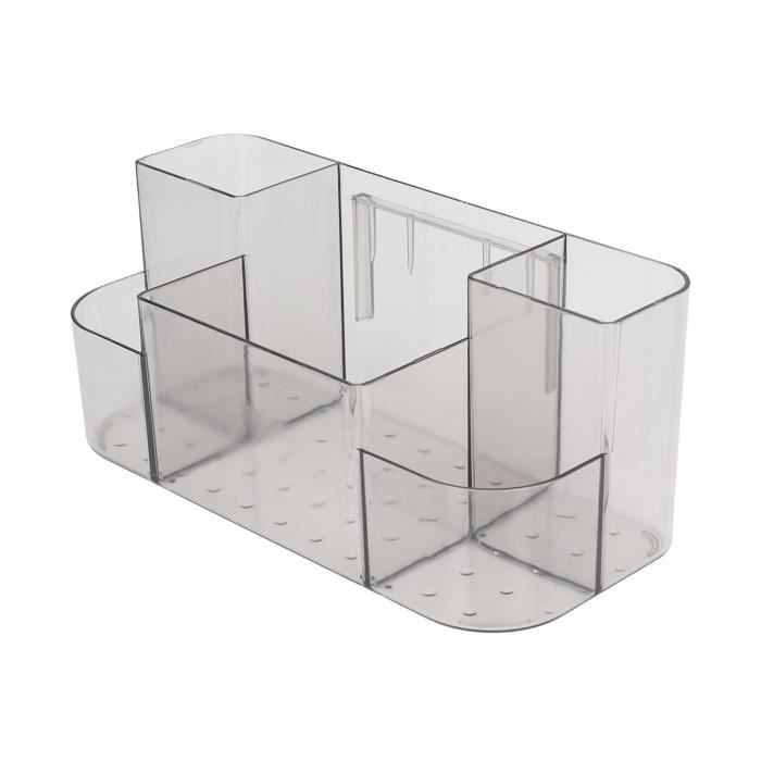 Organisateur De Maquillage Transparent MIK - Boîte Rangement Cosmétique | Style Minimaliste Et Compartiments Pratiques