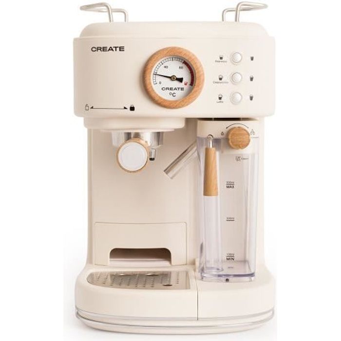 Machine à café expresso - Create - THERA RETRO PRO - 20 bars - Réservoir à lait intégré - Create
