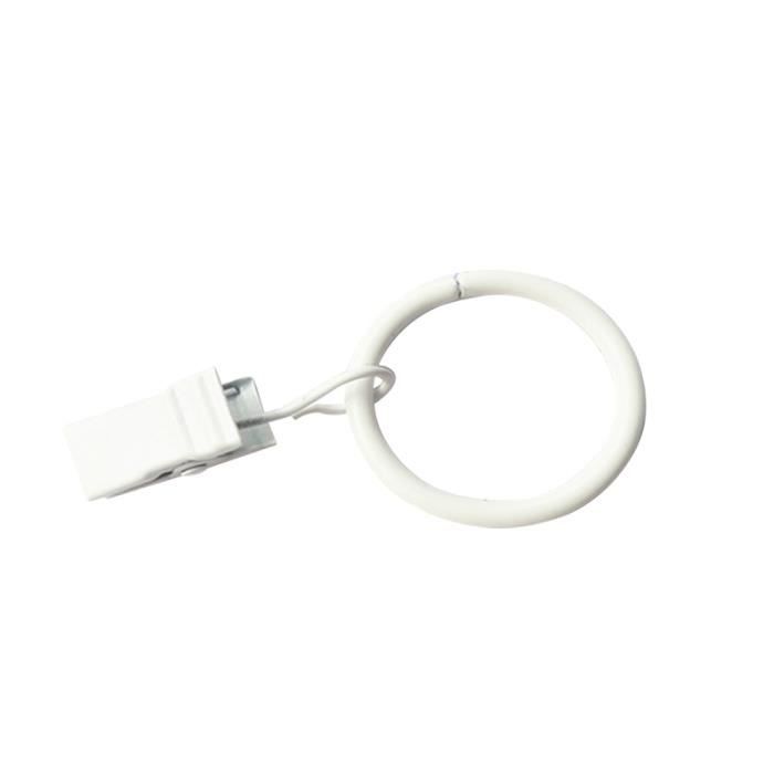 Lot De 14 Anneaux De Rideau En Fer Solide Avec Clips ,pour Rideaux, Décoration Photo, Diamètre Intérieur 63mm(14 Pièces Noir
