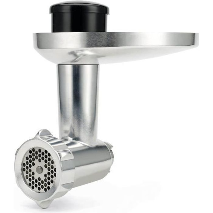 Hachoir de Boucher - Kenwood - KAX950ME - Aluminium Brossé - 3 Grilles Acier - Adaptable Robots Pâtissiers