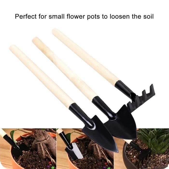 Polet outils de jardinage à main 3 pièces