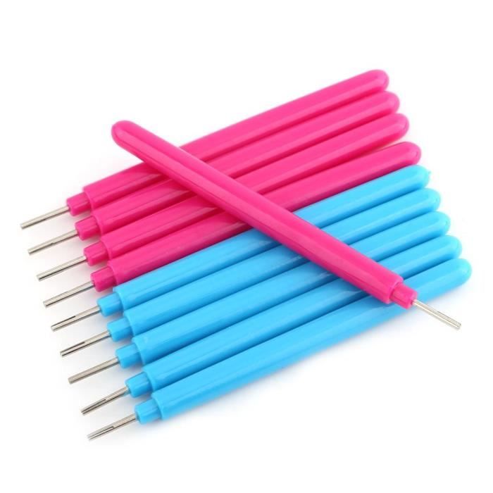 Kit De 10 Outils à Fente Pour Paperolles (quilling) - Aiguille En Acier, Manches Colorés - DIY, Cardmaking - 5