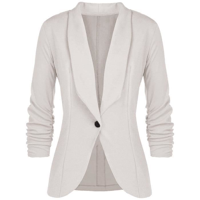 veste blazer femme blanche