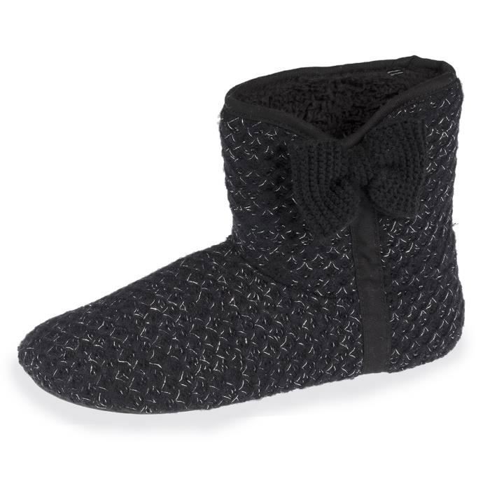 Chaussons femme brillants - Noir - 97169-AAG-36 Noir - Cdiscount