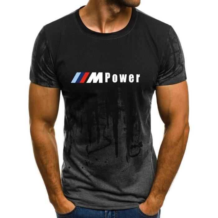 T-shirt d'impression 3D,Nouvel été 2021 Hommes T-Shirt, BMW M