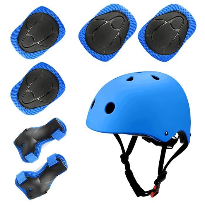 7 pièces enfants enfants Skate cyclisme vélo casque de sécurité genou  coudière ensemble cyclisme