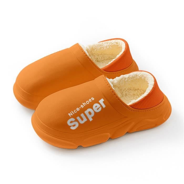 ONCAI Chaussons Homme Pantoufles à Rayures Hiver Chaussures