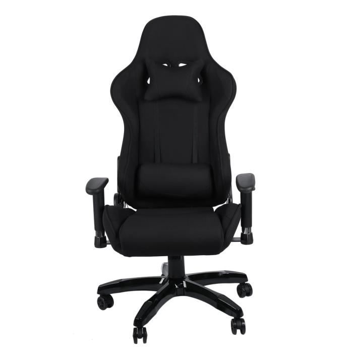 Chaise gaming fauteuil gamer TISSU inclinable 180°OUTAD® noir