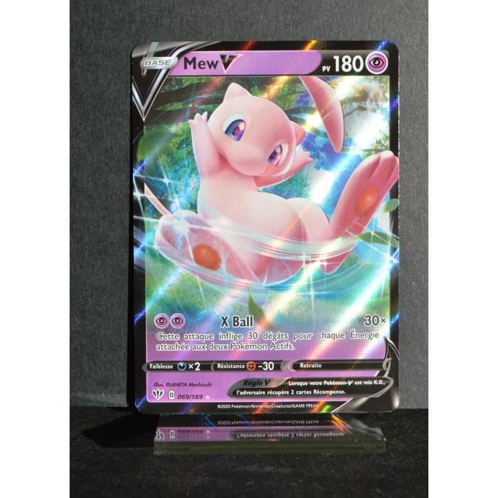 Pokebox Mew - 180 PV - Carte Francaise A Collectionner Pokemon - Boite Metal  Violette Puissances-V