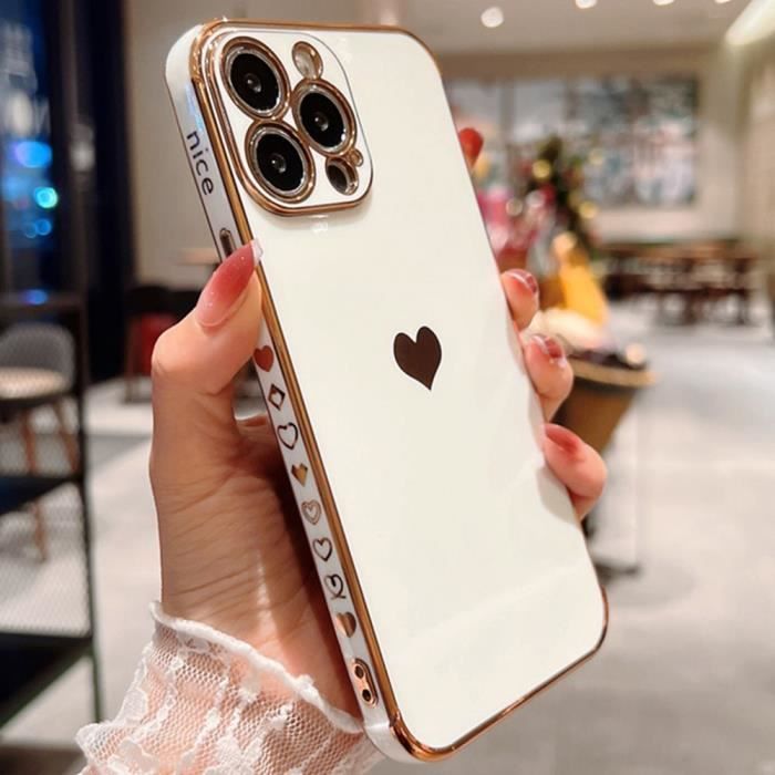 Coque IPhone 13/14/15/16 Pro/Max – Design Luxe Logo – Antichoc Cuir – Protection Intégrale