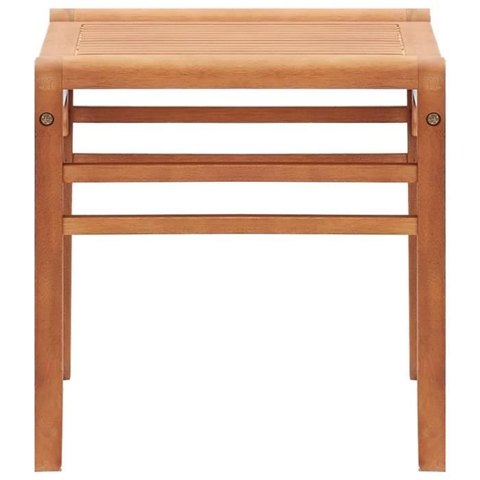 Banc De Jardin En Eucalyptus 126 Cm - Pour 2-3 Personnes - Charge Max 320 Kg - Résistant Aux Intempéries - 9