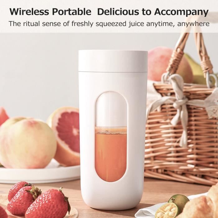 Mini Extracteur De Jus Sans Fil Domestique. Distributeur De Jus Portable Usb. Jaune[J2035 Mini Extracteur De Jus Sans Fil Domestique. Distributeur De Jus Portable Usb. Jaune[J2035