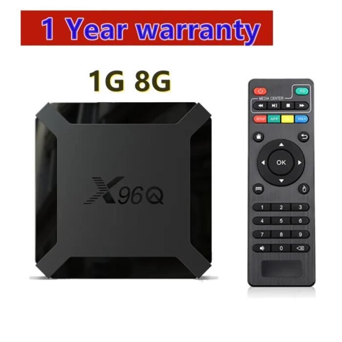 Télécommande Compatible Q3 Max, X96Q Pro, Lemon TV - Universelle, Sans Fil, Noir