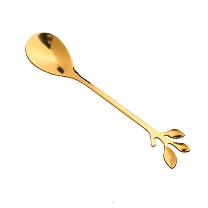 Cuillère à Café Vintage Avec Cristal - Manche Incrusté De Pierre - Couvert Design Rétro Bronze Pour Dessert Et Thé - Idée Cadeau Originale
