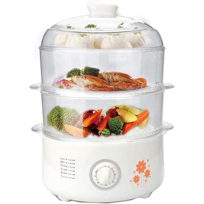 Cuiseur Vapeur Électrique 1,7L - Multicuiseur Portable Double Puissance, Poêle Stir Fry, Steak, Pâtes, Ramen Vert