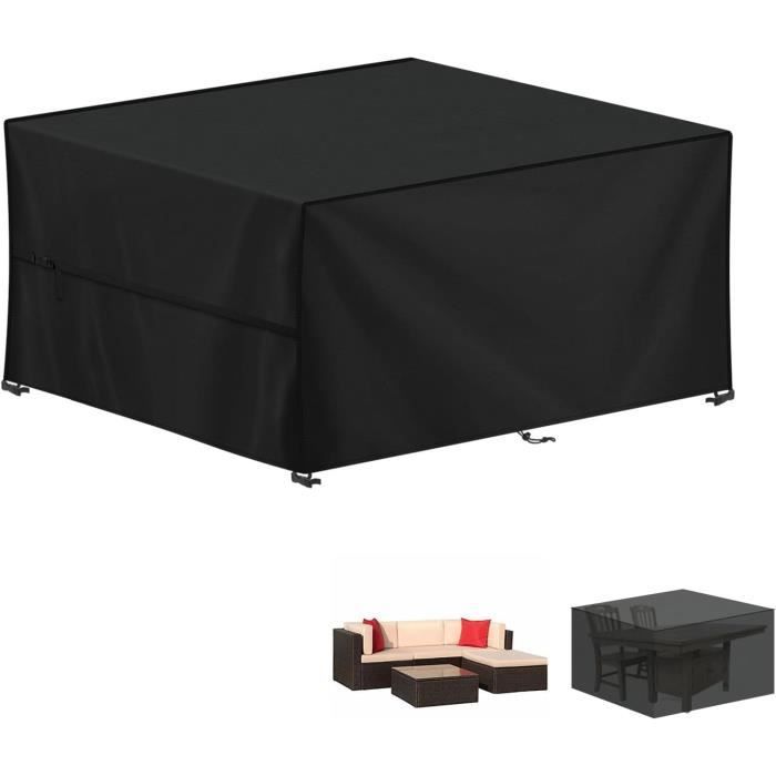 Housse Salon De Jardin HNKDKJ Housse Table De Jardin 200x120x75cm Lxwxh Argent Rectangulaire I 1248004
