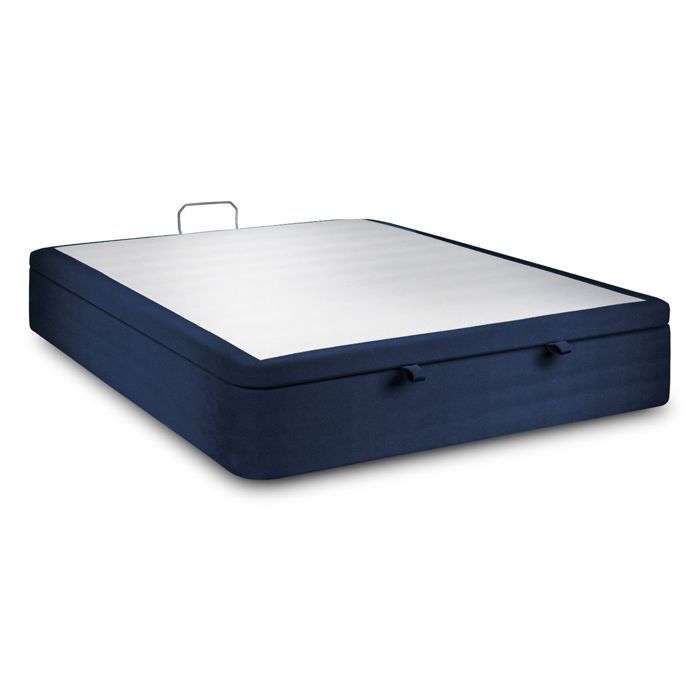 Sommier Coffre Velours Bleu 160x200 H39cm Sommeil de plomb - Sommier en bois massif avec Pieds bois 10 cm Sommier Coffre Velours Bleu 160x200 H39cm Sommeil de plomb - Sommier en bois massif avec Pieds bois 10 cm