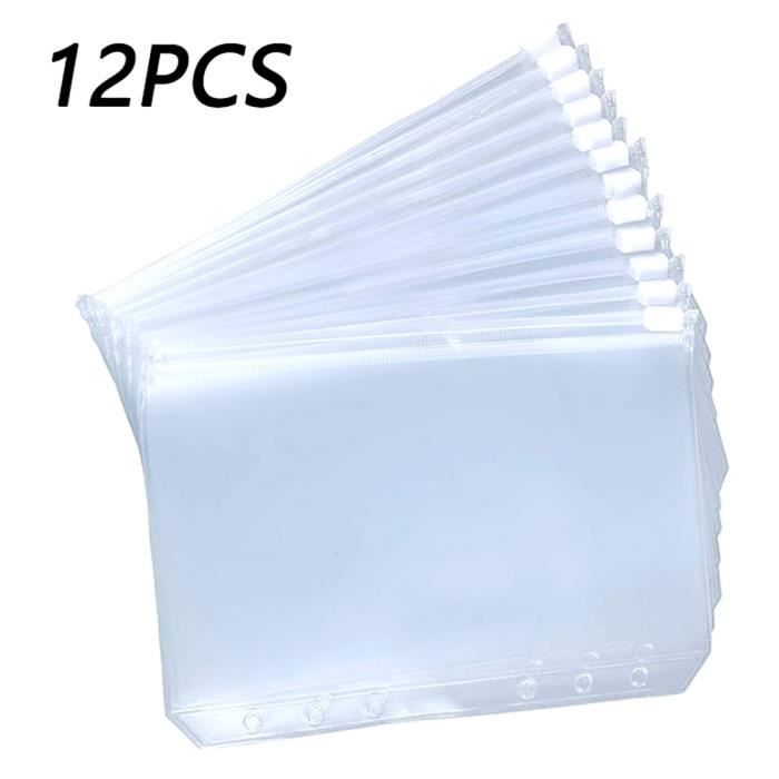 Sonew Pochette PVC Transparente Fermeture Eclair pour Cartes de