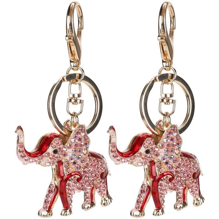 Collier Éléphant En Acier Inoxydable LONYOO - Pendentif Délicat Doré 18K, Cadeau Pour Femmes Et Filles, Chaîne 50+7 Cm - 12