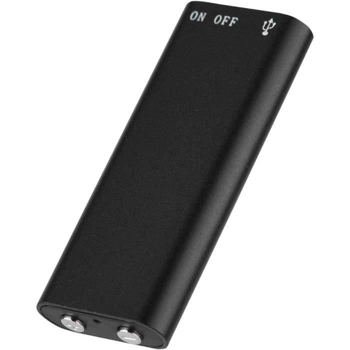 Enregistreur Vocal 64 Go - Qualité HD 1536 Kbps - Réduction De Bruit - Lecteur MP3 - Protection Mot De Passe