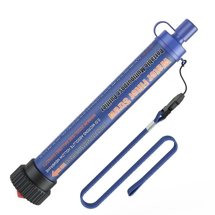 Bachgold Gourde Filtrante Eau Extérieur 2000L - Filtre à Eau Portable De Survie