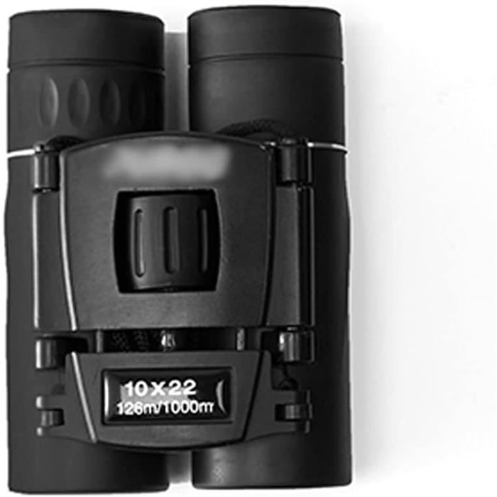 Pliable 10X22 Haute Définition Jumelles, Vision Nocturne Portable