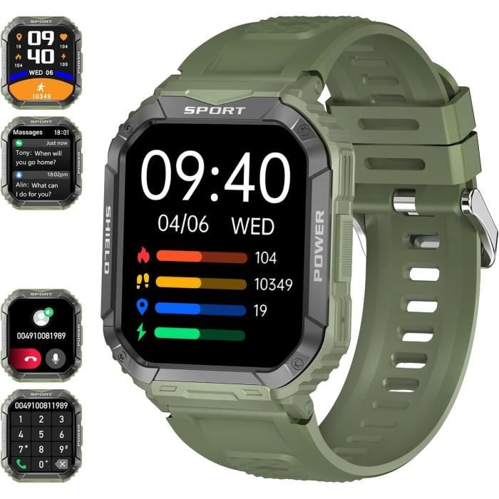 Montre Connectée Gard Pro Ultra - Étanche Robuste Style Militaire - Bluetooth Et Appel - Neuf