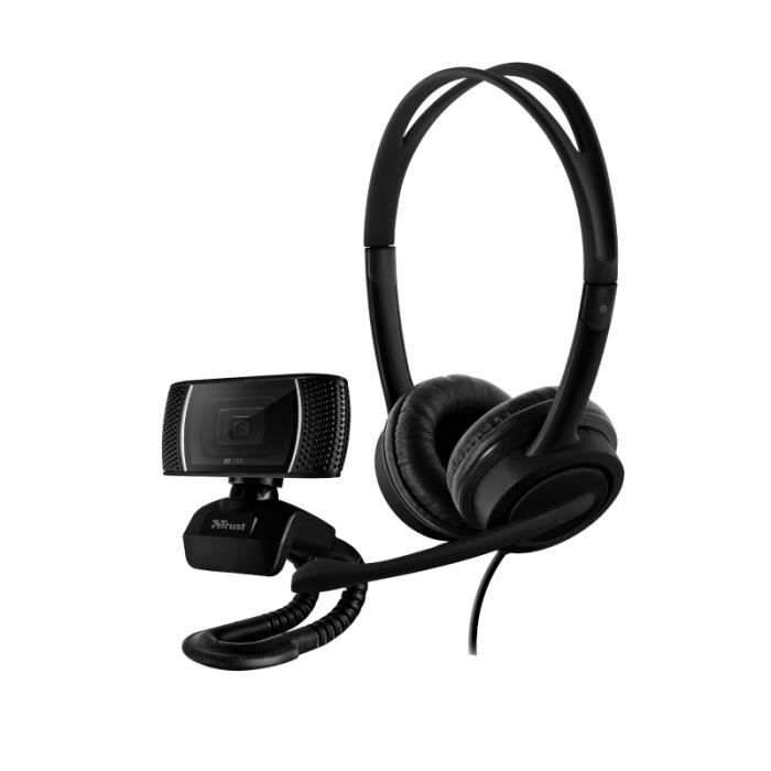 Pack 2 En 1 - TRUST - Doba Home Office Casque+Webcam