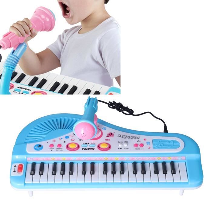 VGEBY Piano Bébé 37 Touches Miniatures avec Effets Sonores, Micro et  Support - Piano Enfant, Clavier pour Enfants, Piano pour Bébé - Cdiscount  Instruments de musique
