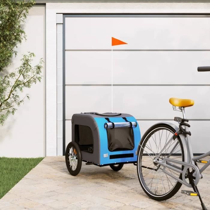 Remorque Vélo Animal vidaXL – Cadre Fer Stable, Fenêtres En Maille - vue 4