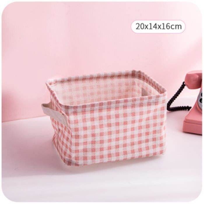 Panier à linge,Boîte de rangement pliable en toile et tissu,boîte de