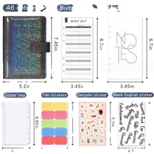 Classeur Budget A6 Avec 12 Enveloppes PVC - Organisateur Finances Personnelles