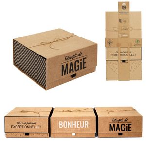 Lot De 3 Boîtes-Cadeaux En Carton Élégantes - Idéal Anniversaire, Femme, Homme & Couple