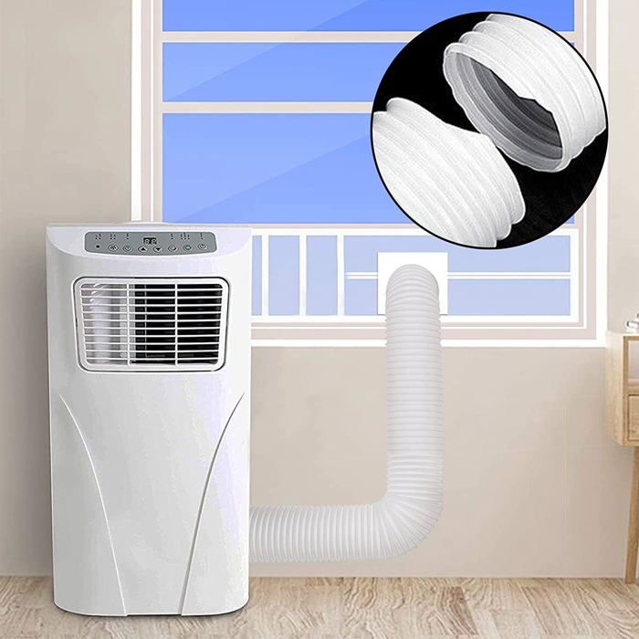 Tuyau D'évacuation Climatiseur Portable 5,9 Pouces - Longueur 1,5m Filetage Anti-horaire