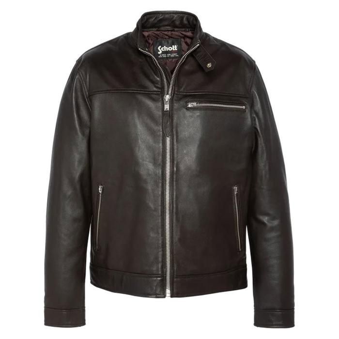 Veste En Cuir SCHOTT Style Aviateur - Marron - Taille XXL - Occasion Très Bon état