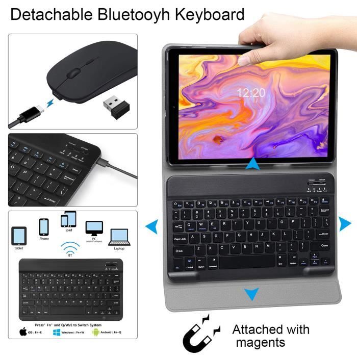 Tablette Tactile Ordinateur portable 2 en 1 Ecran1