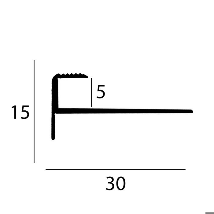 Profil De Finition En Alu Anodisé Or 10x8.5mm - 1000mm - Nez De Marche Escalier Et Parquet