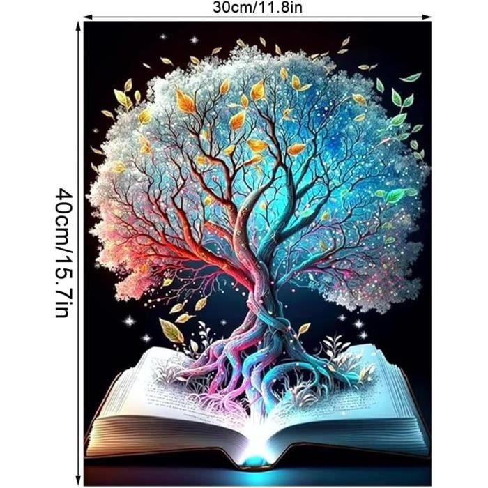 Kit Diamond Painting Arbre De Vie DPHERO 30x40 Cm - Broderie Strass 5D Pour Adultes