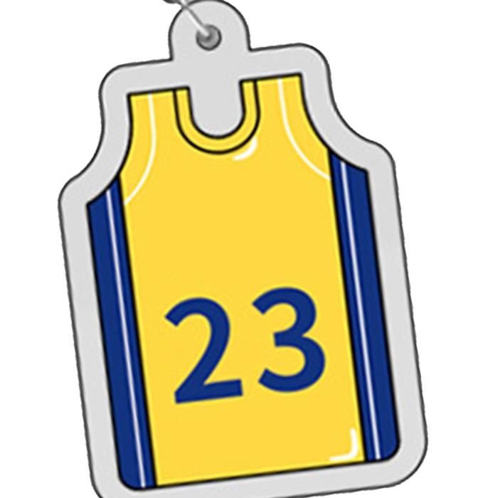Porte-Clés 3D Maillot Basket Jaune N°24 – Silicone Souple, Design Iconique Pour Fans & Collectionneurs