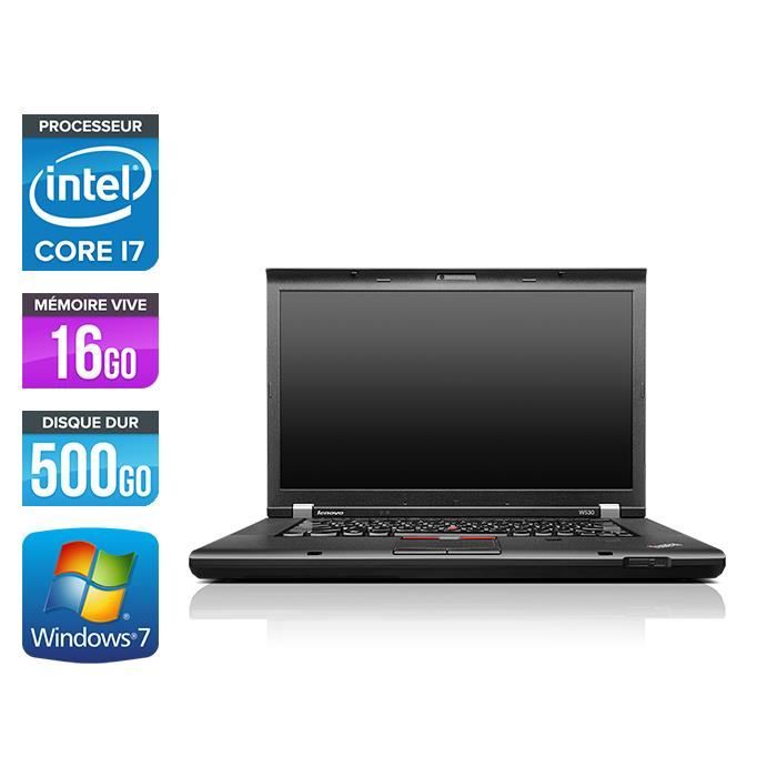 Pc portable Lenovo W530 - i7 - 16Go - 500Go HDD1