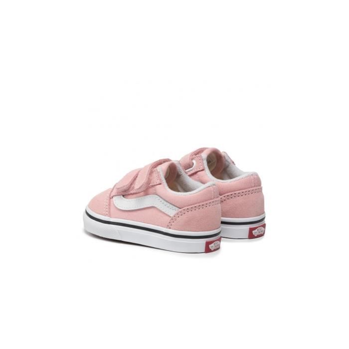 Basket bébé garçon Vans Old Skool V - Rouge - Cuir - Scratch Rouge -  Cdiscount Chaussures