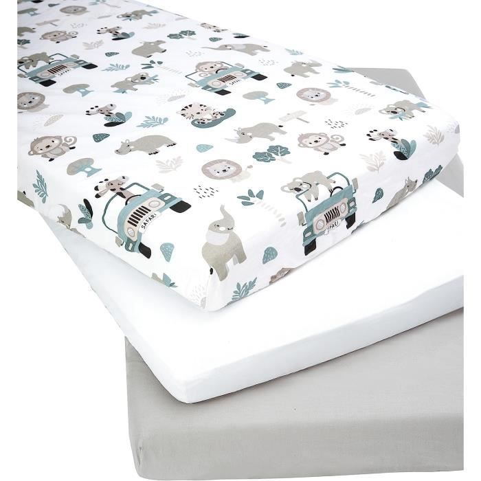 3Pcs Ensemble Drap Housse Pour Un Lit Bébé 60X120 Cm 100% Coton Literie Bébé  Matelas Enfant Sac De Couchage Lit Bébé[H381] - Cdiscount Puériculture &  Eveil bébé